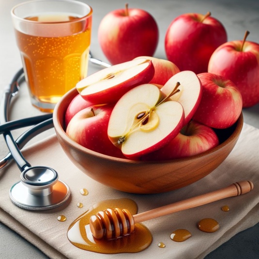 درمان کم خونی با عسل و سیب